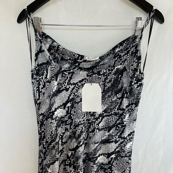 Black and white snake print cowl neck maxi dress - Picture 7 of 11